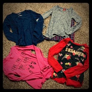 Girls long sleeve shirt lot size 7/8